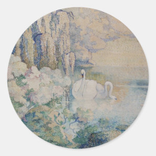 Swan Lake Classic Round Sticker