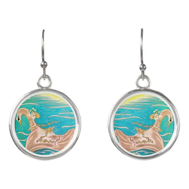Swan Lake Elegance Earrings (Front)