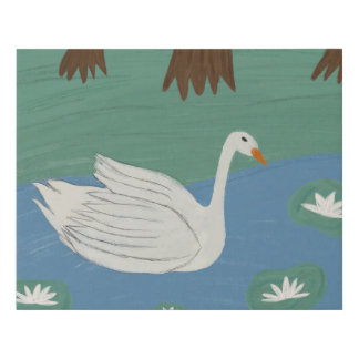 Swan Lake Faux Canvas Print