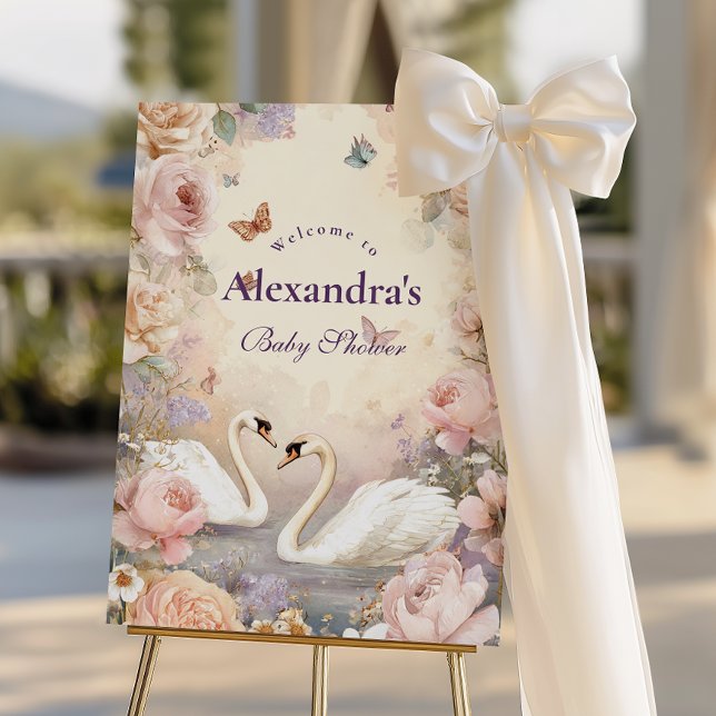 Swan Lake Garden Baby Shower Foam Board (Creator Uploaded)