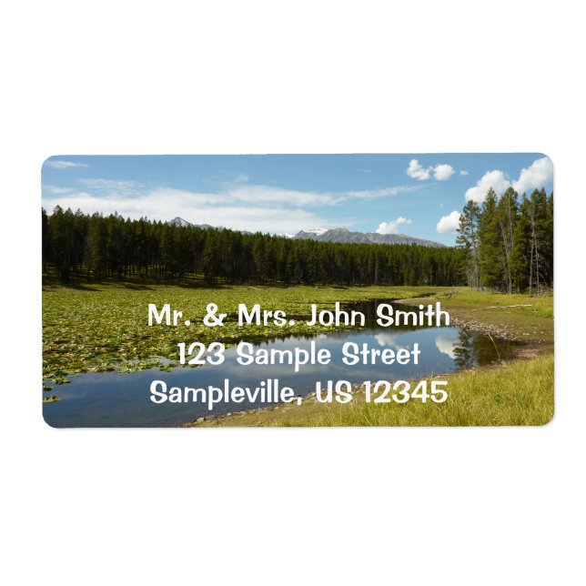 Swan Lake I at Grand Teton National Park Label (Front)