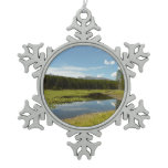 Swan Lake I at Grand Teton National Park Snowflake Pewter Christmas Ornament