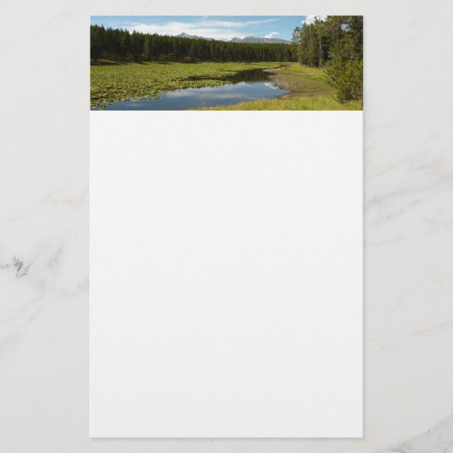 Swan Lake I at Grand Teton National Park Stationery (Front)