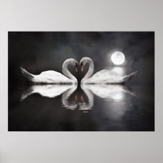 Swan lake love poster