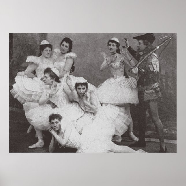 Swan Lake, Mariinsky Theater, 1895 (b/w photo) Poster (Front)