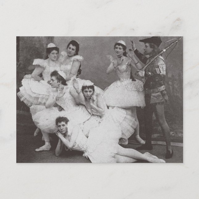 Swan Lake, Mariinsky Theatre, 1895 (b/w photo) Postcard (Front)