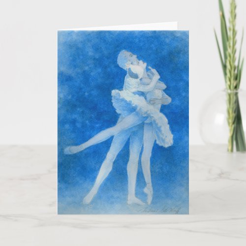 Swan Lake Pas by Deux Greeting Card