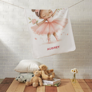 Swan Like Little Ballerina Baby Blanket