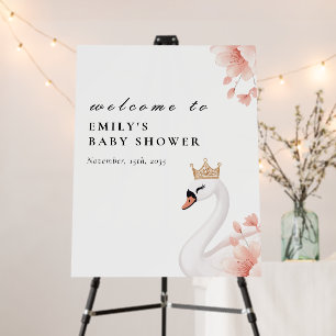 Swan Little Princess Baby Shower Foam Board