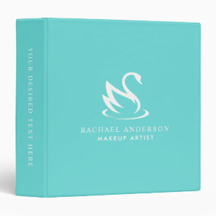 Swan Logo on Robin Egg Blue 3 Ring Binder