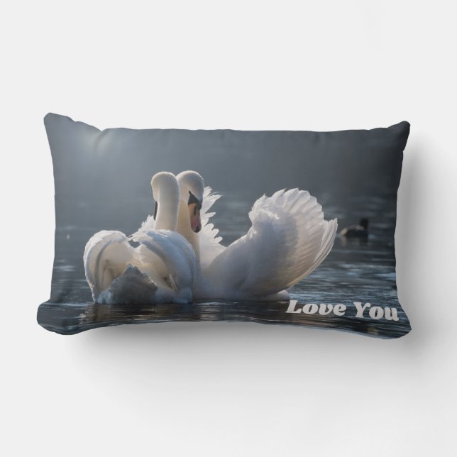Swan-Love- Lumbar Pillow (Front)