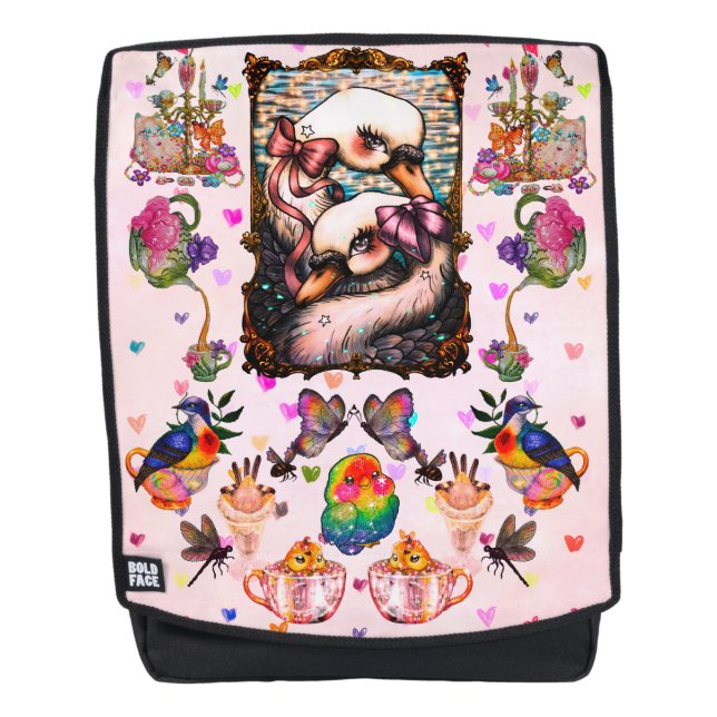 Swan lovers backpack (Front)