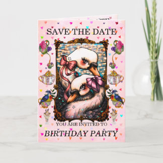 Swan lovers invitation