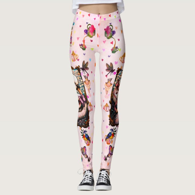 Swan lovers leggings (Front)