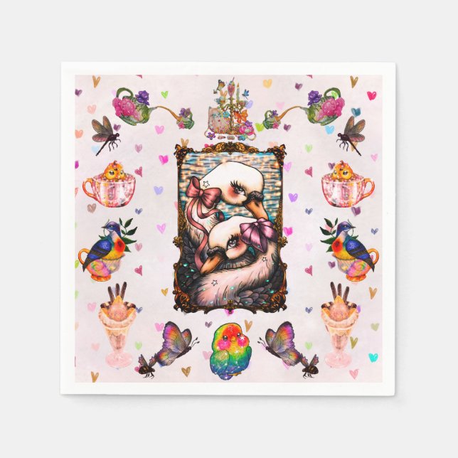 Swan Lovers Napkins (Front)