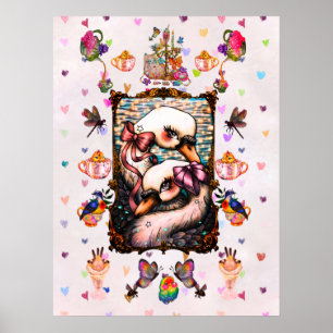 Swan Lovers T-Shirt Poster