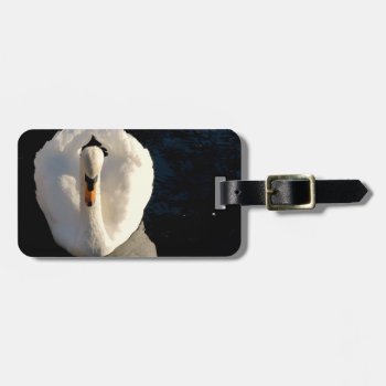 Swan Luggage Tag by AuraEditions at Zazzle
