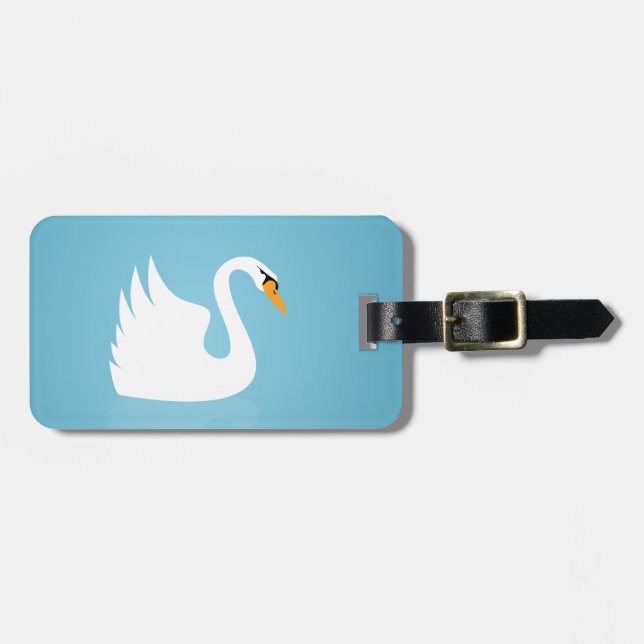 Swan Luggage Tag (Front Horizontal)