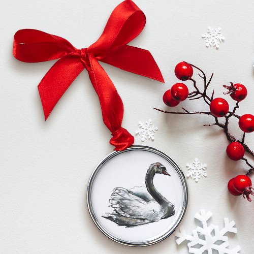 Swan Metal Ornament