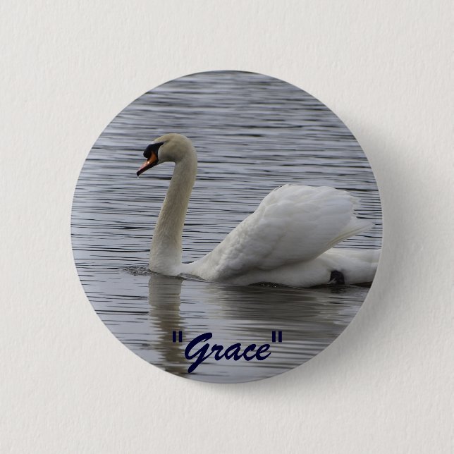 Swan Motivational Gifts Pinback Button (Front)