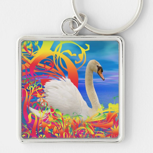 Swan Nest Keychain (Front)