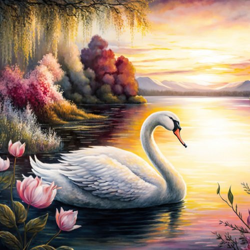 Swan on the Lake Jigsaw Puzzle