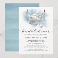 Swan on the Lake Watercolor Bridal Shower