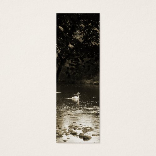 Swan on the River Bookmark Business Card Template