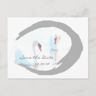 Swan Pair Wedding - Save the Date Card