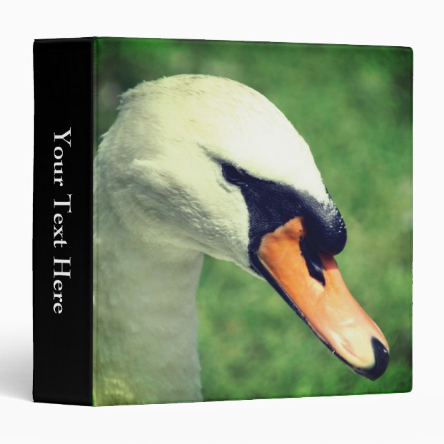 Swan Personalized  3 Ring Binder (Front/Spine)