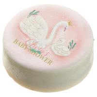 Swan Pond Gold Pink Baby Shower Chocolate Covered Oreo