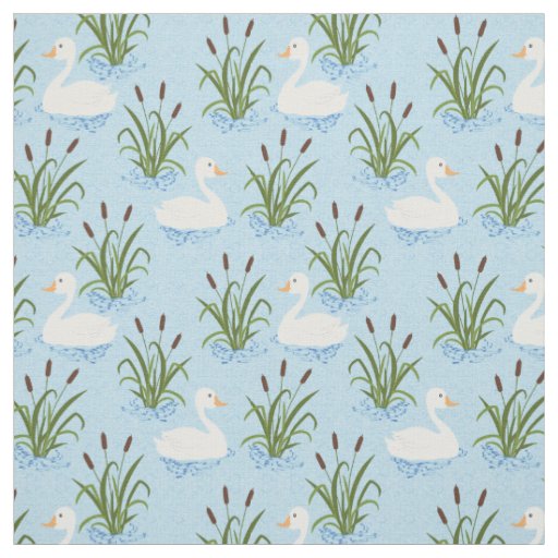 Swan Pond Pattern Fabric
