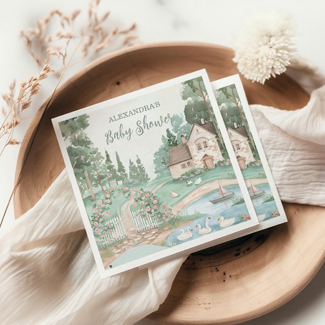  Swan Princess Baby Shower Napkins (Creator Uploaded)