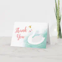 Swan Princess on sale Thank You Card | Printed