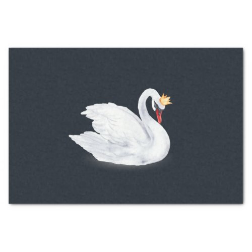 Swan Princess Black and White Tissue Paper