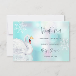 Swan Princess    Girl Baby Shower  Thank You Card