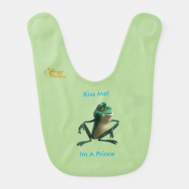 Swan Princess Jean Bob "Kiss Me" Bib (Front)