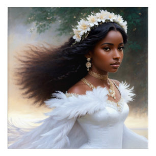 Swan Princess Melanin Beauty Acrylic Print