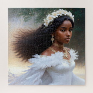 Swan Princess Melanin Beauty Jigsaw Puzzle