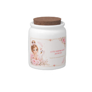 Swan Princess Pink Fairy Tale Birthday Party Candy Jar