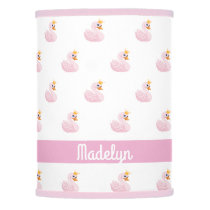 Swan princess pink name nursery lamp shade