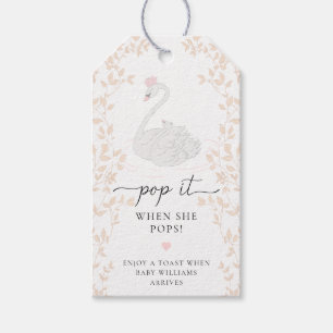 Swan Princess Pop It When She Pops Favor Gift Tags