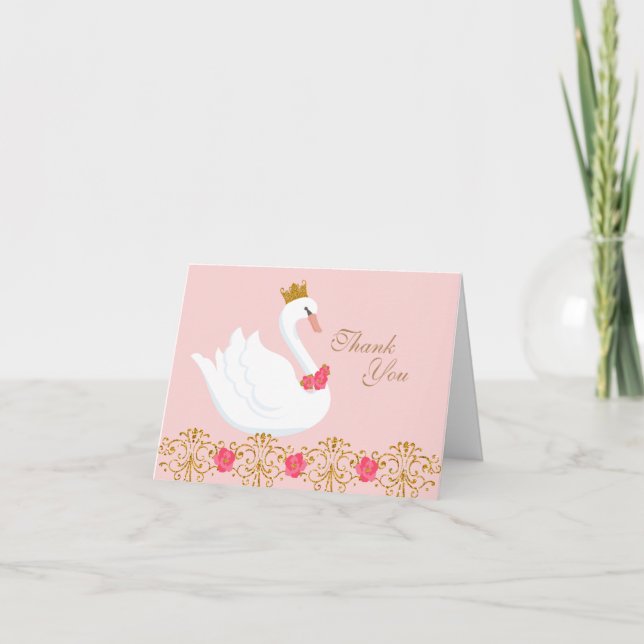 Swan Princess Thank You Note (Front)