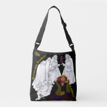 Swan Princess Two-Sided Cross Body Bag(Black)