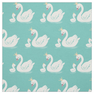 Swan Queen Princess Crown Baby Cute Nursery Fabric