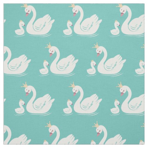 Swan Queen Princess Crown Baby Cute Nursery Fabric