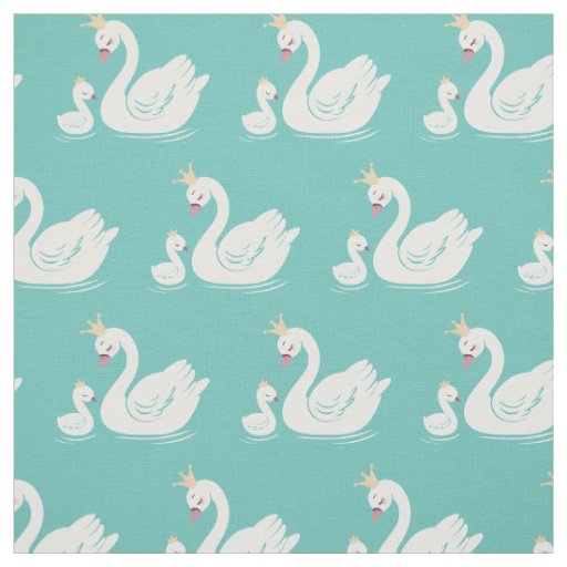 Swan Queen Princess Crown Baby Cute Nursery Fabric