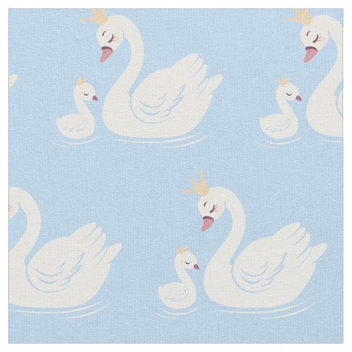 Swan Queen Princess Crown Baby Cute Nursery Fabric
