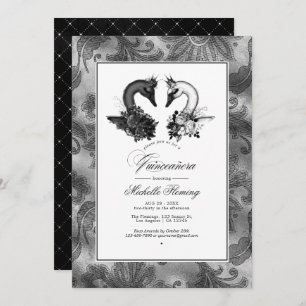 Swan Quinceañera Invitation