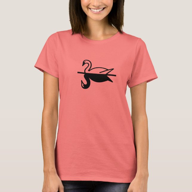 Swan Reflection by FLOWER FLY T-Shirt (Front)